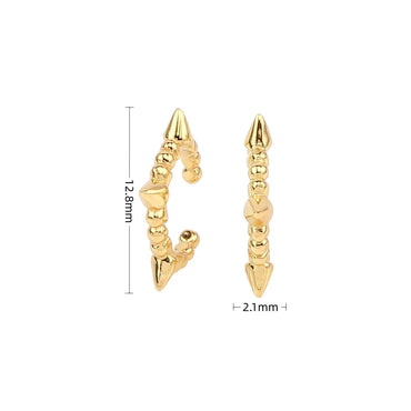 1 Pair Simple Style Solid Color Plating Sterling Silver 18k Gold Plated Earrings