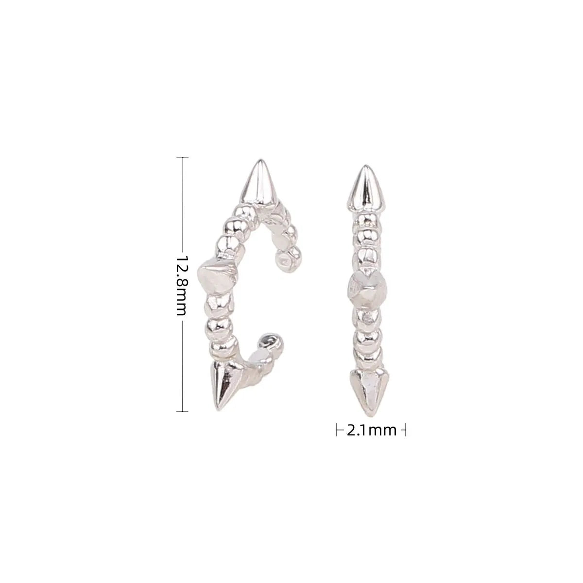 1 Pair Simple Style Solid Color Plating Sterling Silver 18k Gold Plated Earrings