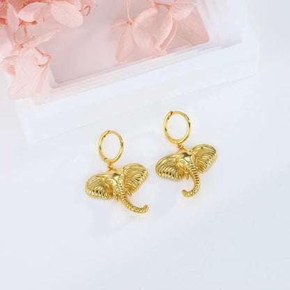 1 Pair Simple Style Solid Color Plating Sterling Silver Gold Plated Drop Earrings