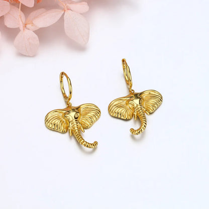 1 Pair Simple Style Solid Color Plating Sterling Silver Gold Plated Drop Earrings