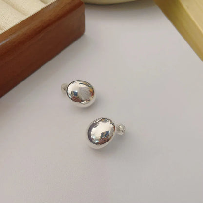 1 Pair Simple Style Solid Color Plating Sterling Silver Gold Plated Ear Studs