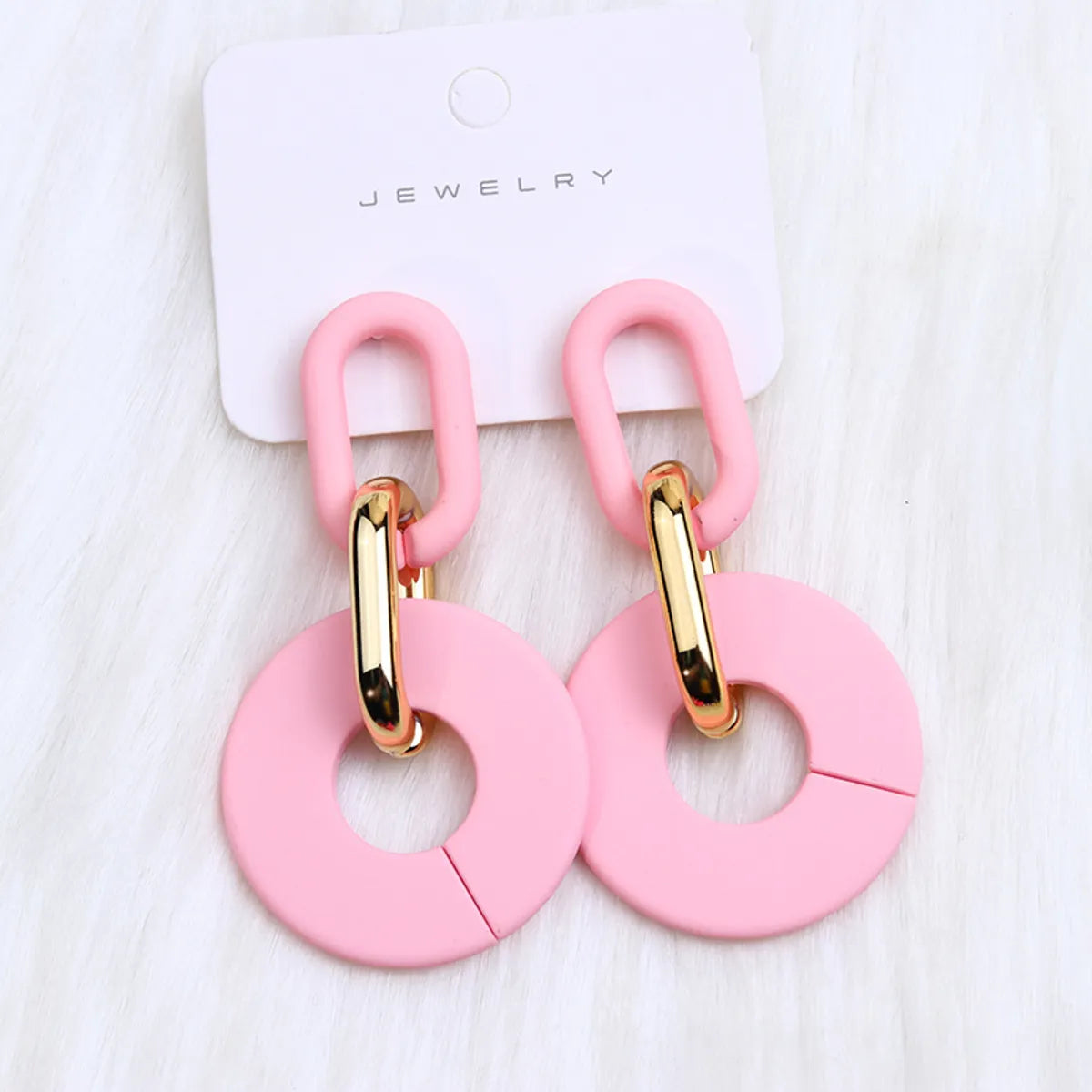 1 Pair Simple Style Solid Color Spray Paint Arylic Drop Earrings