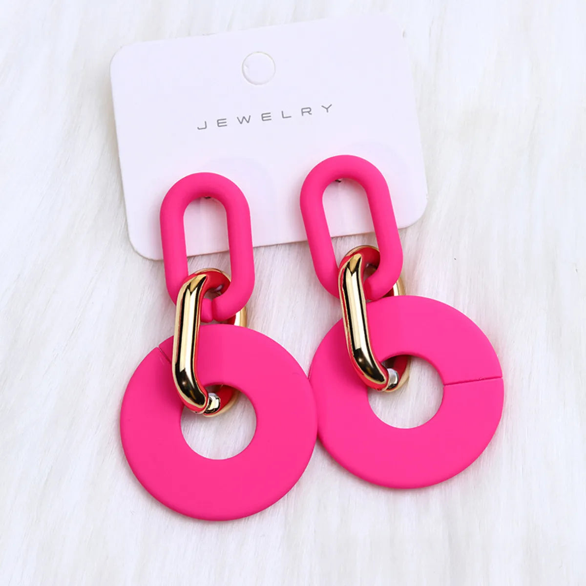 1 Pair Simple Style Solid Color Spray Paint Arylic Drop Earrings