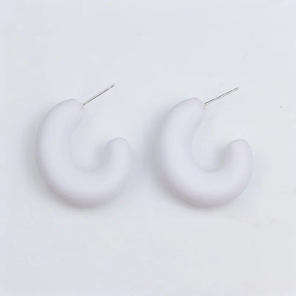 1 Pair Simple Style Solid Color Spray Paint Arylic Ear Studs