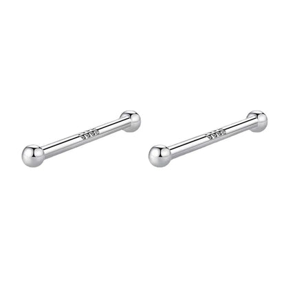 1 Pair Simple Style Solid Color Sterling Silver Plating Ear Studs