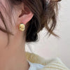 1 Pair Simple Style Solid Color Three-Dimensional Metal Ear Studs