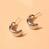 1 Pair Simple Style Solid Color Three-Dimensional Metal Ear Studs