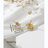 1 Pair Simple Style Square Solid Color Plating Inlay Copper Zircon 18k Gold Plated Ear Studs