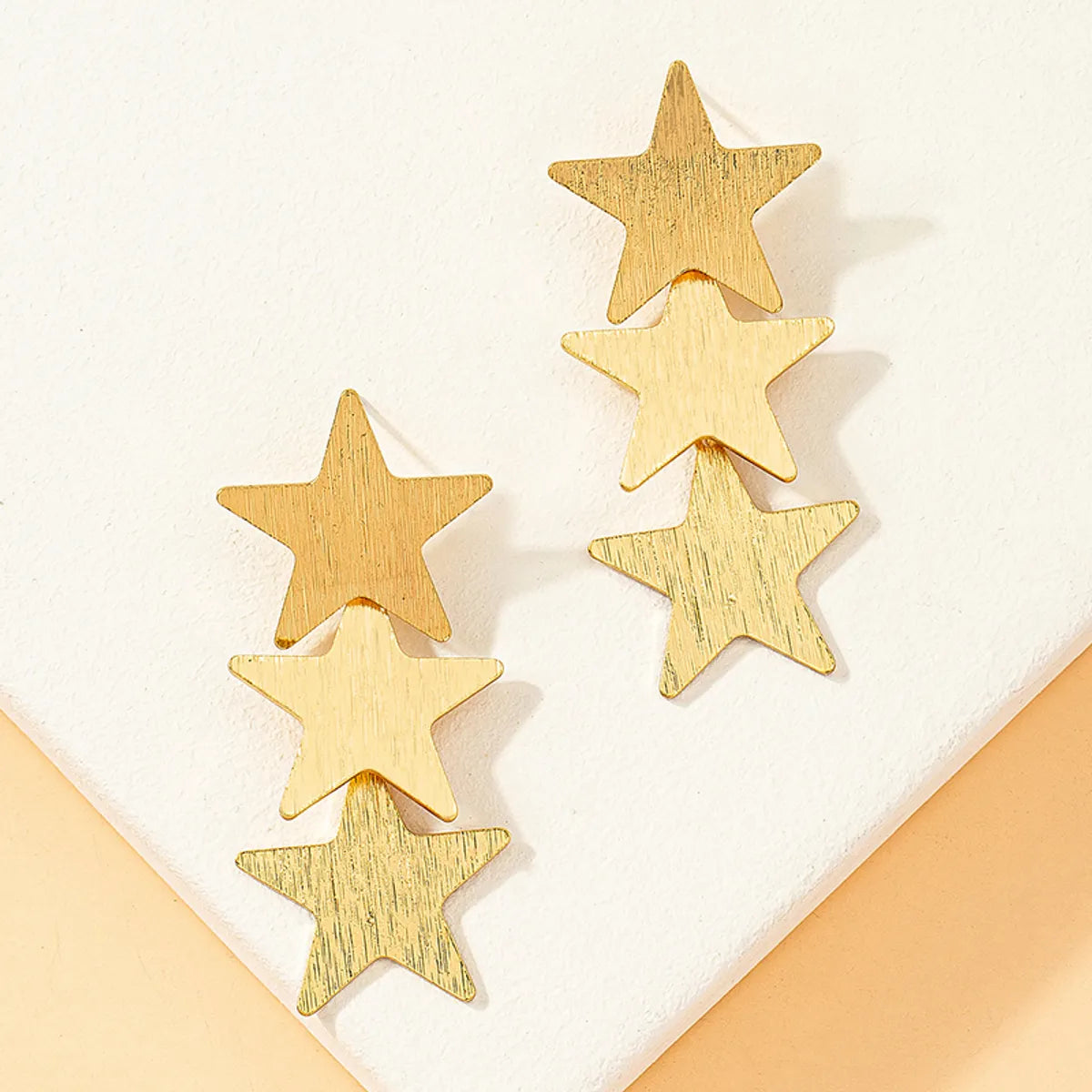 1 Pair Simple Style Star Alloy Drop Earrings