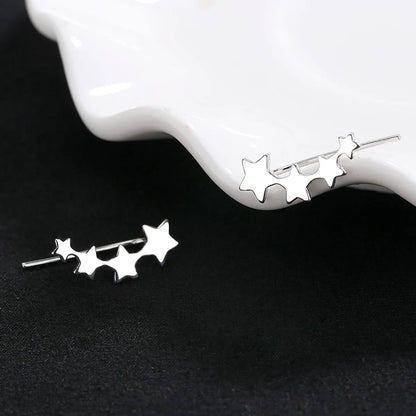 1 Pair Simple Style Star Copper Plating Ear Studs