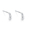 1 Pair Simple Style Star Heart Shape Crown Inlay Sterling Silver Zircon Ear Studs