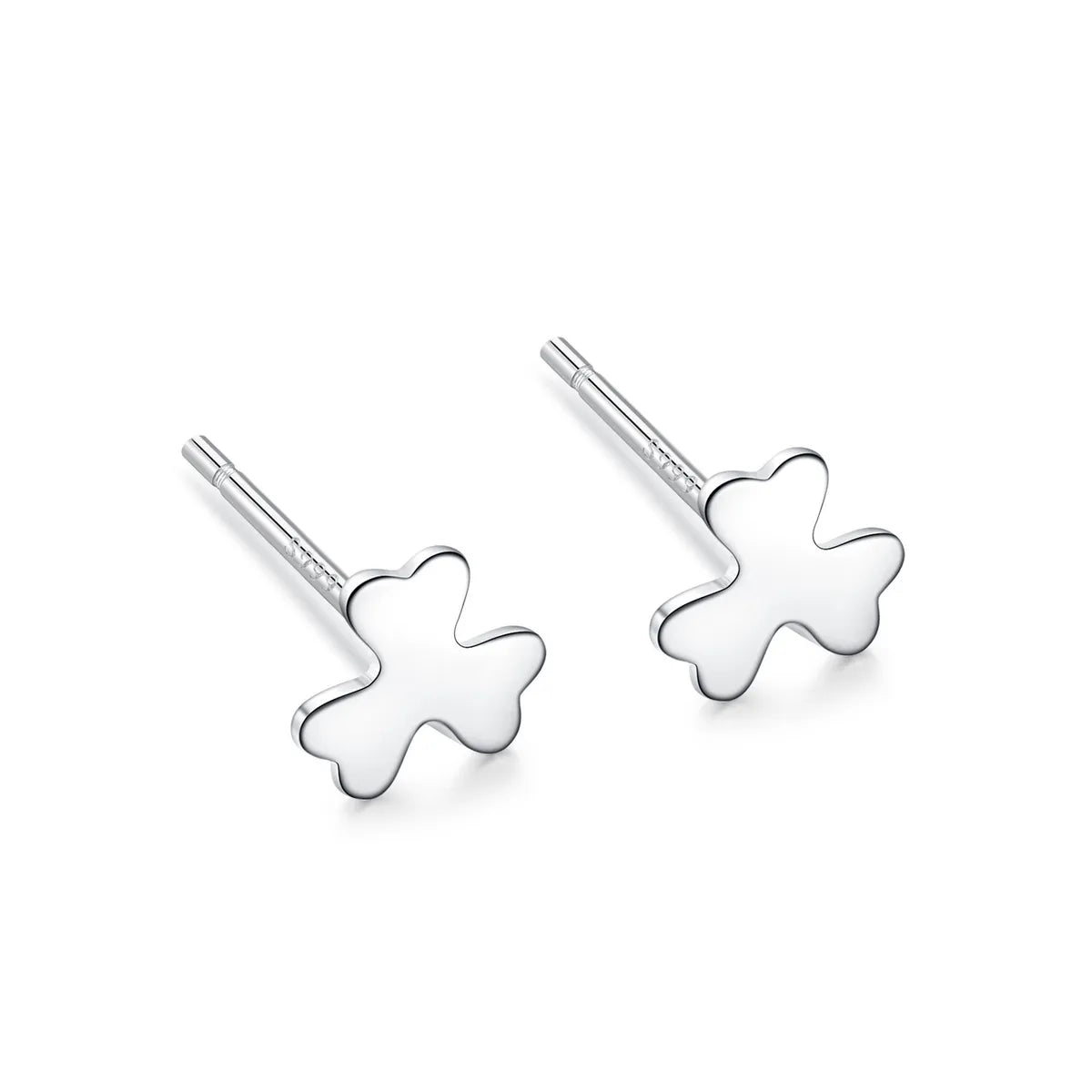 1 Pair Simple Style Star Heart Shape Crown Inlay Sterling Silver Zircon Ear Studs