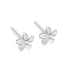 1 Pair Simple Style Star Heart Shape Crown Inlay Sterling Silver Zircon Ear Studs