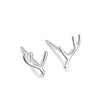 1 Pair Simple Style Star Heart Shape Crown Inlay Sterling Silver Zircon Ear Studs