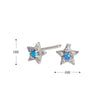 1 Pair Simple Style Star Inlay Sterling Silver Zircon Ear Studs