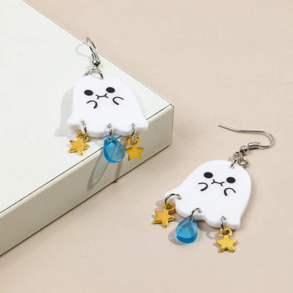 1 Pair Simple Style Star Patchwork Arylic Drop Earrings