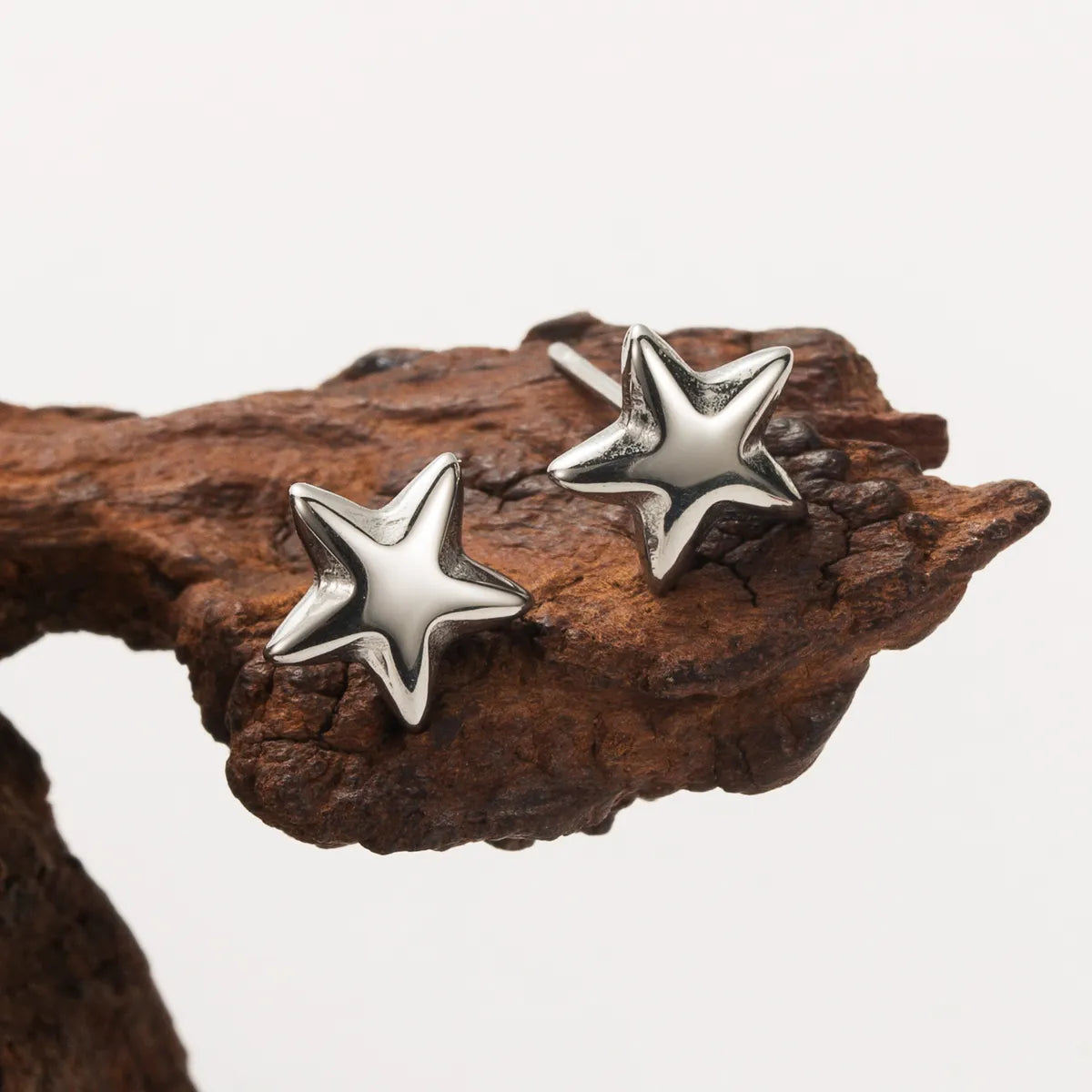 1 Pair Simple Style Star Plating Stainless Steel 18k Gold Plated Ear Studs