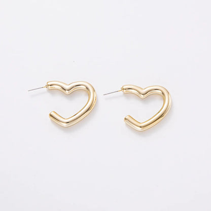 1 Pair Simple Style Star Water Droplets Heart Shape Plating Arylic Ear Studs