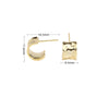 1 Pair Simple Style Streetwear C Shape Plating Sterling Silver Ear Studs