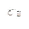 1 Pair Simple Style Streetwear C Shape Plating Sterling Silver Ear Studs