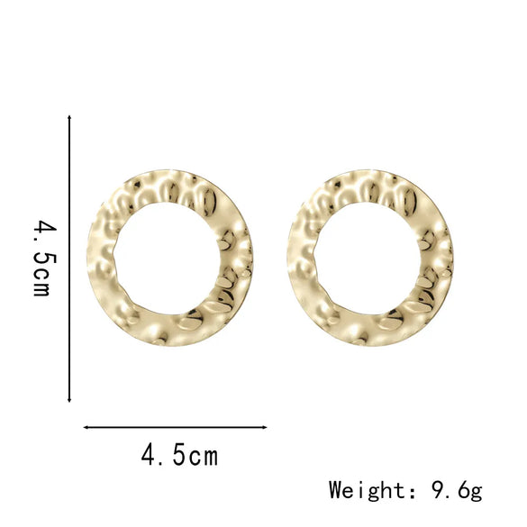 1 Pair Simple Style Streetwear Geometric Plating Alloy Ear Studs