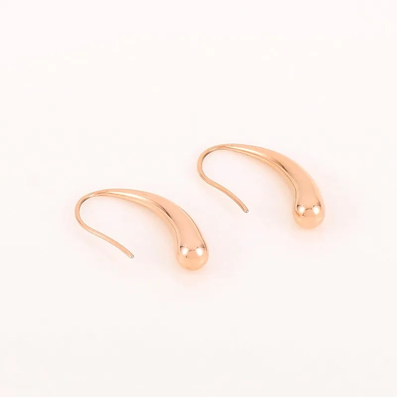 1 Pair Simple Style Streetwear Geometric Plating Stainless Steel 18K Gold Plated Earrings