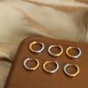 1 Pair Simple Style Streetwear Geometric Plating Titanium Steel 18K Gold Plated Earrings