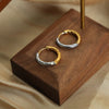 1 Pair Simple Style Streetwear Geometric Plating Titanium Steel 18K Gold Plated Earrings