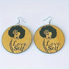 1 Pair Simple Style Streetwear Human Animal Letter Wood Drop Earrings