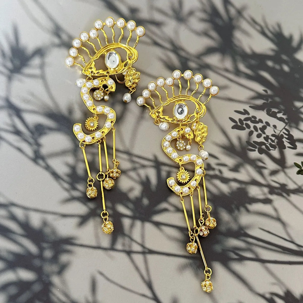 1 Pair Simple Style Tassel Alloy Drop Earrings