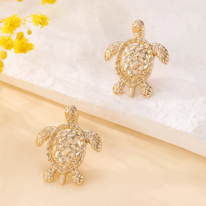 1 Pair Simple Style Tortoise Plating Alloy Drop Earrings