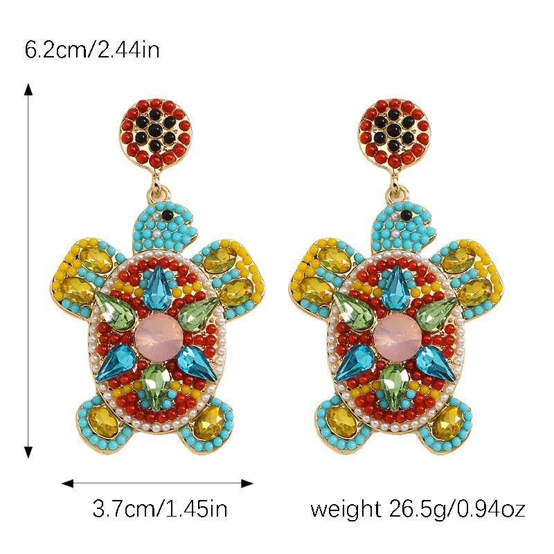 1 Pair Simple Style Tortoise Plating Alloy Drop Earrings