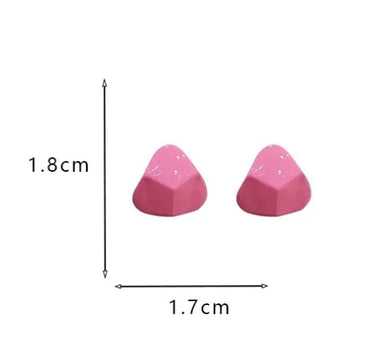 1 Pair Simple Style Triangle Alloy Ear Studs