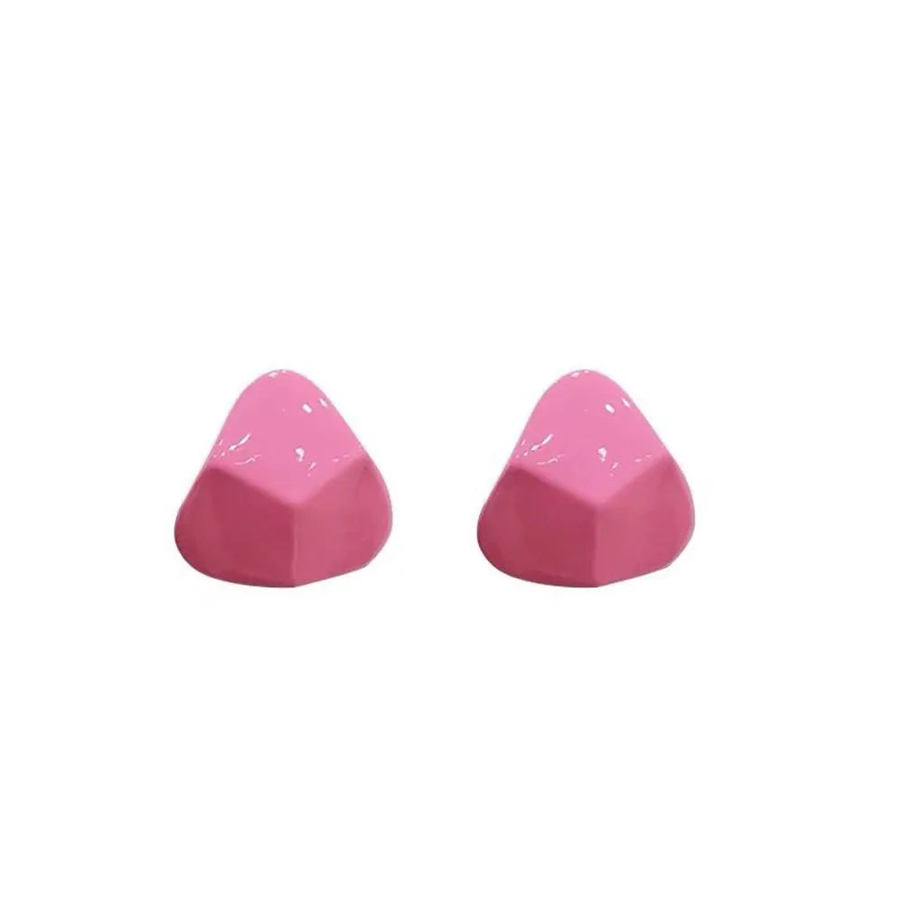 1 Pair Simple Style Triangle Alloy Ear Studs