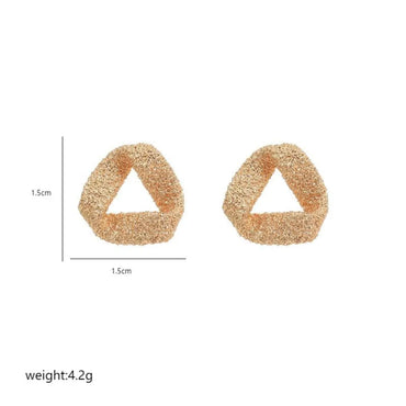 1 Pair Simple Style Triangle Plating Copper 18K Gold Plated Ear Studs