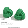 1 Pair Simple Style Triangle Spray Paint Stainless Steel Resin 18K Gold Plated Ear Studs