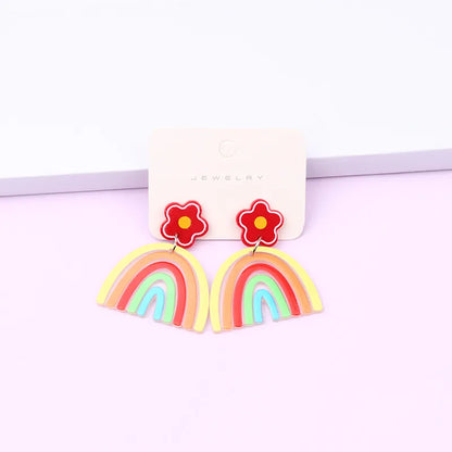 1 Pair Simple Style U Shape Arylic Patchwork Women'S Drop Earrings Ear Studs