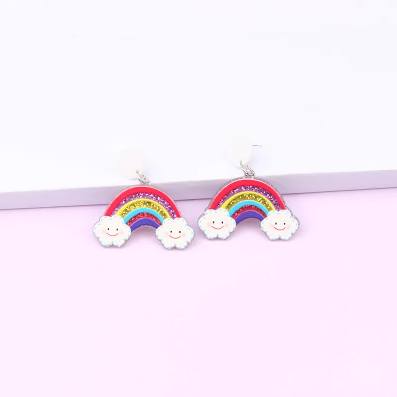 1 Pair Simple Style U Shape Arylic Patchwork Women'S Drop Earrings Ear Studs