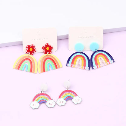 1 Pair Simple Style U Shape Arylic Patchwork Women'S Drop Earrings Ear Studs