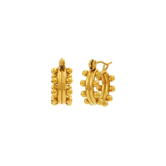 1 Pair Simple Style U Shape Plating 304 Stainless Steel 18K Gold Plated Earrings