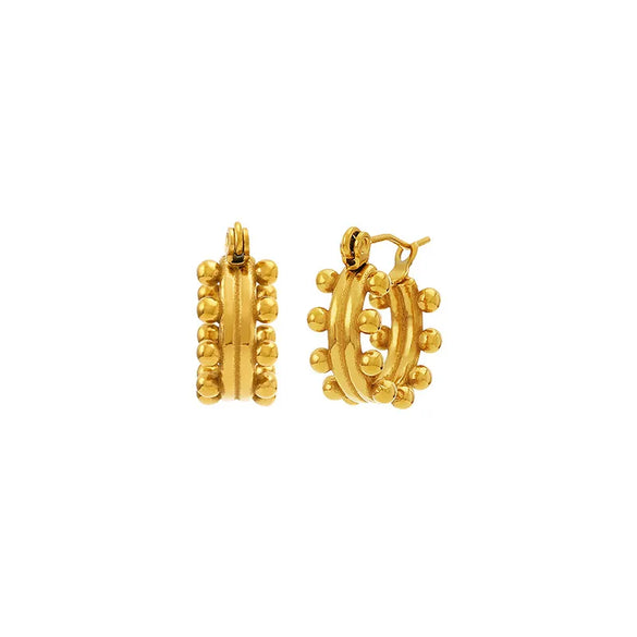 1 Pair Simple Style U Shape Plating 304 Stainless Steel 18K Gold Plated Earrings