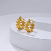 1 Pair Simple Style U Shape Plating 304 Stainless Steel 18K Gold Plated Earrings