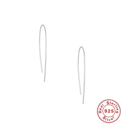 1 Pair Simple Style U Shape Sterling Silver Plating Ear Line