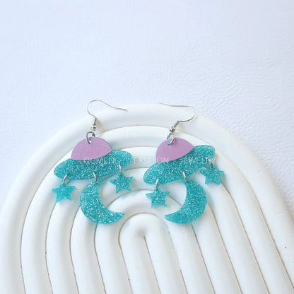 1 Pair Simple Style Ufo Arylic Drop Earrings