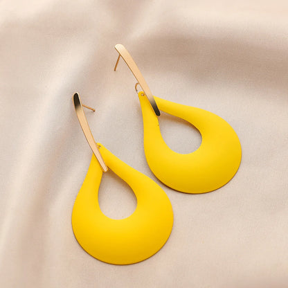 1 Pair Simple Style Water Droplets Alloy Stoving Varnish Women's Drop Earrings