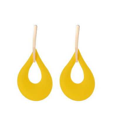 1 Pair Simple Style Water Droplets Alloy Stoving Varnish Women's Drop Earrings