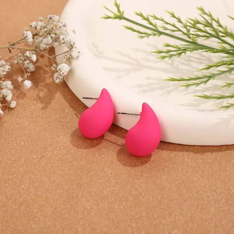 1 Pair Simple Style Water Droplets Arylic Ear Studs