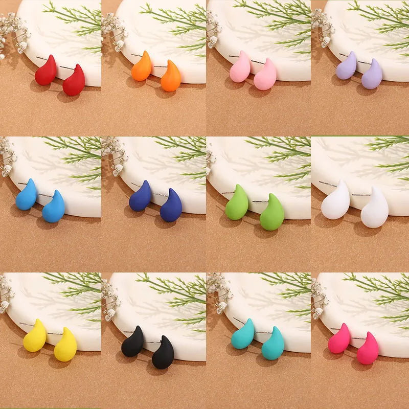 1 Pair Simple Style Water Droplets Arylic Ear Studs