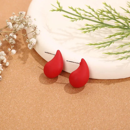 1 Pair Simple Style Water Droplets Arylic Ear Studs