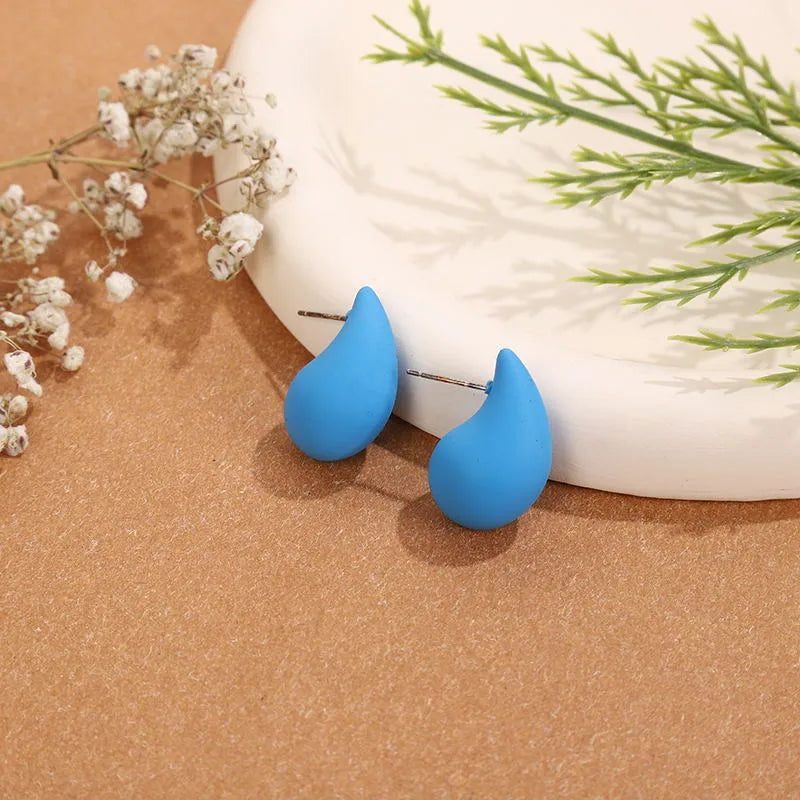 1 Pair Simple Style Water Droplets Arylic Ear Studs